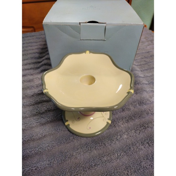 PartyLite Garden Lites Taper Ball Candle Holder Ceramic P8094 Home Decor - Picture 3 of 7